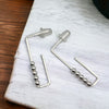 True - Silver Rectangle Studs Earrings Bijou by SAM   