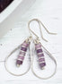 Lane - Silver with Amethyst Dangle Earrings Bijou by SAM Sterling Silver