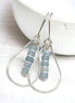 Lane - Silver with Aquamarine Earrings Bijou by SAM Sterling Silver