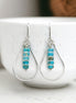Lane - Silver with Turquoise Earrings Bijou by SAM   