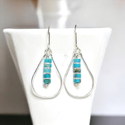 Lane - Silver with Turquoise Earrings Bijou by SAM Sterling Silver