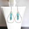 Lane - Silver with Turquoise Earrings Bijou by SAM   
