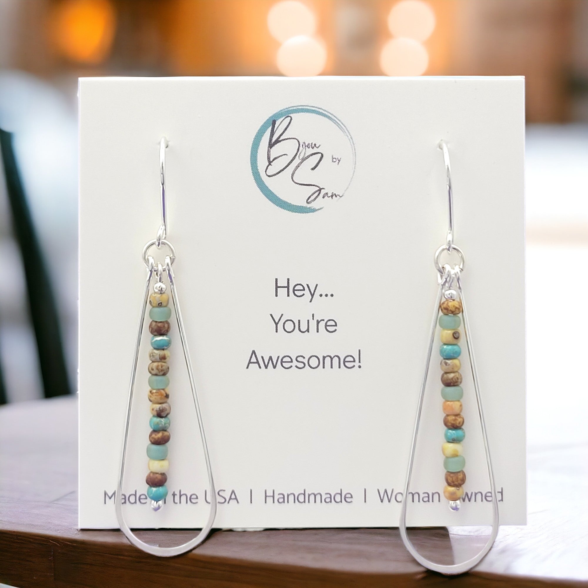 Harley - Neutral Beads Earrings Bijou by SAM   