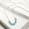 Cube - Silver & Amazonite Adjustable Necklace Necklace Bijou by SAM   