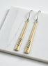Long Gold & Sterling Silver Statement Earrings Earrings Bijou by SAM