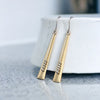 Long Gold & Sterling Silver Statement Earrings Earrings Bijou by SAM   
