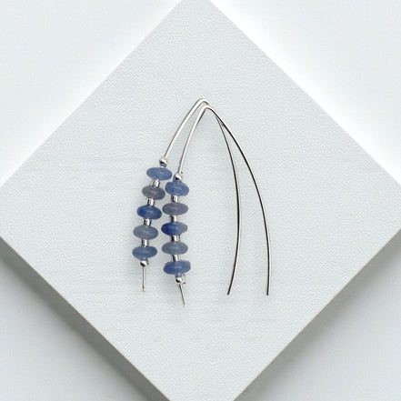 Wish - Silver & Blue Aventurine Earrings Etsy