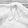 Silver Geometric Hoops  Etsy   