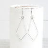 Silver Geometric Hoops  Etsy   