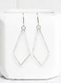 Silver Geometric Hoops  Etsy   