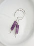 Mystique - Silver & Amethyst Hook Threaders Earrings Bijou by SAM   