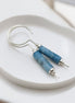 Mystique - Silver & Larimar Hook Threaders Earrings Bijou by SAM   