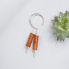 Mystique - Silver and Orange Aventurine Hook Threaders Earrings Bijou by SAM   