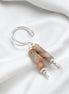 Mystique - Silver and Red Jasper Hook Threaders Earrings Bijou by SAM   