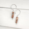 Mystique - Silver and Red Jasper Hook Threaders Earrings Bijou by SAM   