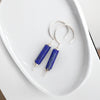 Mystique - Silver & Lapis Lazuli Hook Threaders Earrings Bijou by SAM   