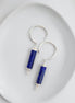 Mystique - Silver & Lapis Lazuli Hook Threaders Earrings Bijou by SAM   