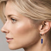 Mystique - Silver & Lapis Lazuli Hook Threaders Earrings Bijou by SAM   