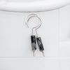 Mystique - Silver and Obsidian Hook Threaders Earrings Bijou by SAM   