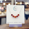 Cube - Carnelian Sterling Silver Necklace Necklace Bijou by SAM   