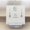 Cube - Pink Rhodonite & Sterling Silver Earrings Bijou by SAM   