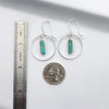 Mystique - Silver Hoop Earrings with Turquoise Earrings Bijou by SAM   