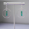 Mystique - Silver Hoop Earrings with Turquoise Earrings Bijou by SAM   