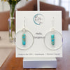 Mystique - Silver Hoop Earrings with Turquoise Earrings Bijou by SAM   