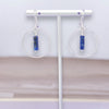 Mystique - Silver Hoops with Lapis Lazuli Earrings Bijou by SAM   