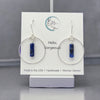 Mystique - Silver Hoops with Lapis Lazuli Earrings Bijou by SAM   