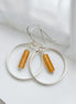 Mystique - Silver Hoop with Orange Aventurine Earrings Bijou by SAM Sterling Silver