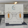 Mystique - Silver Hoop with Orange Aventurine Earrings Bijou by SAM   