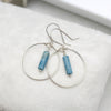 Mystique - Silver Hoops with Larimar Quartz Earrings Bijou by SAM   