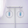 Mystique - Silver Hoops with Larimar Quartz Earrings Bijou by SAM   