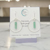 Mystique - Silver Hoops with Green Aventurine Earrings Bijou by SAM   