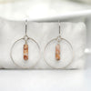 Mystique - Silver Hoops with Redline Jasper Earrings Bijou by SAM   