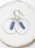 Mystique - Silver Hoops with Blue Aventurine Earrings Bijou by SAM Sterling Silver