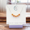 Cube - Orange Aventurine & Sterling Silver Necklace Necklace Bijou by SAM   