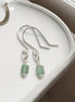 Cube - Green Aventurine & Silver Earrings Bijou by SAM