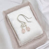 Cube - Small Rose Quartz Earrings Earrings Bijou by SAM   