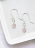 Cube - Small Rose Quartz Earrings Earrings Bijou by SAM   