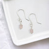 Cube - Small Rose Quartz Earrings Earrings Bijou by SAM   