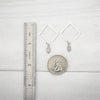 Cube - Square Threader Earrings with Rose Quartz Earrings Bijou by SAM   