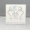 Cube - Square Threader Earrings with Rose Quartz Earrings Bijou by SAM   