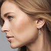 Cube - Small Silver & Turquoise Earrings Bijou by SAM   