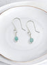 Cube - Small Silver & Amazonite Earrings Earrings Bijou by SAM Sterling Silver