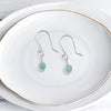 Cube - Small Sterling Silver & Amazonite Earrings Earrings Bijou by SAM   