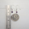 Cube - Small Silver & Amethyst Dangle Earrings Earrings Bijou by SAM   