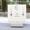 Cube - Small Silver & Amethyst Dangle Earrings Earrings Bijou by SAM   