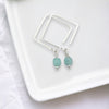 Cube - Square Threaders with Amazonite Earrings Bijou by SAM   